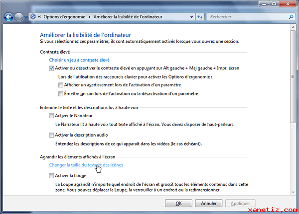 Agrandir l'apparence gnrale de Windows Seven