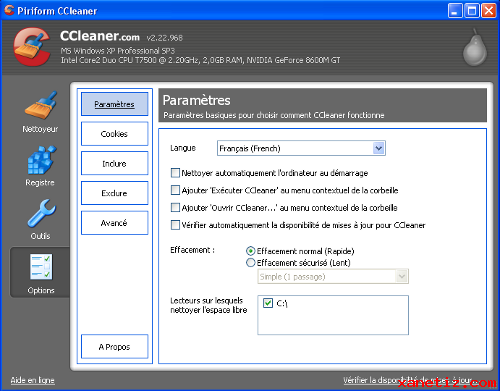 analyser et nettoyer son pc