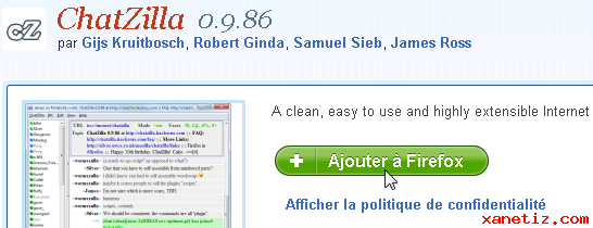 Parler sur IRC avec ChatZilla