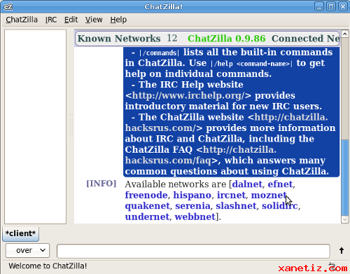 Parler sur IRC avec ChatZilla