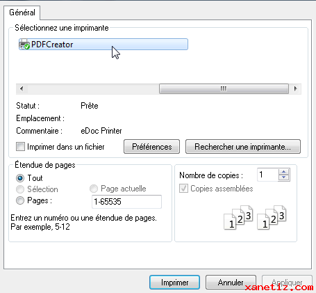 Crer un fichier PDF