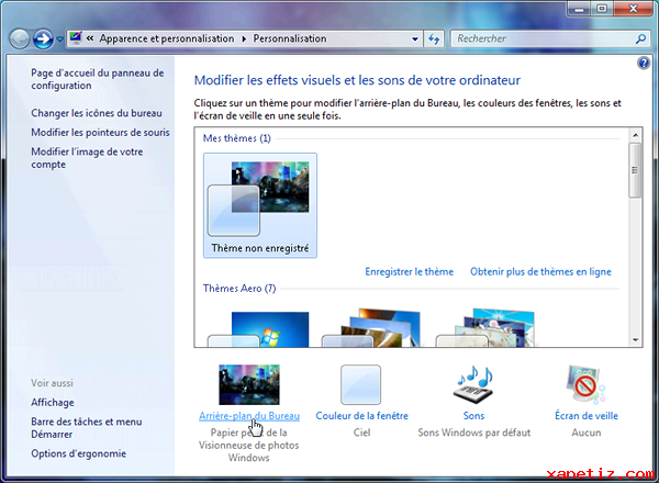 Mettre en place un fond d'cran sur Windows