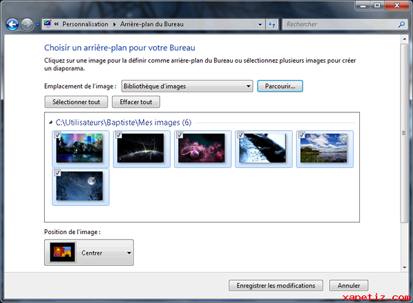 Mettre en place un fond d'cran sur Windows