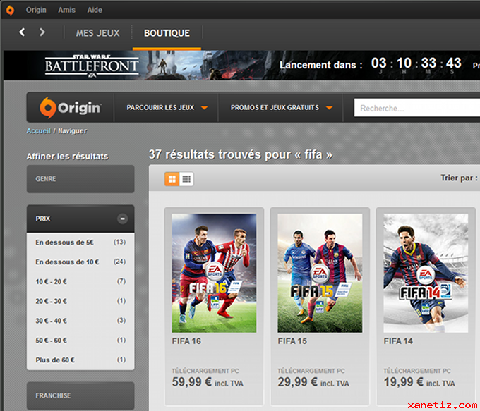 Jouer  FIFA gratuitement (dmo) sur PC