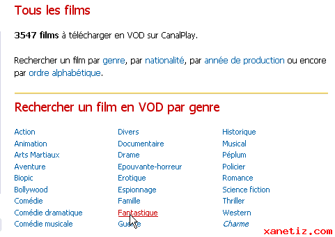 Louer des vidos avec la VoD