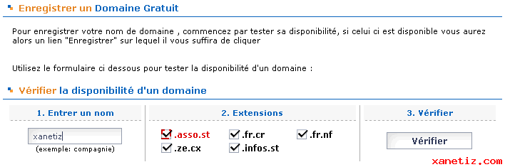 Obtenir un nom de domaine gratuitement