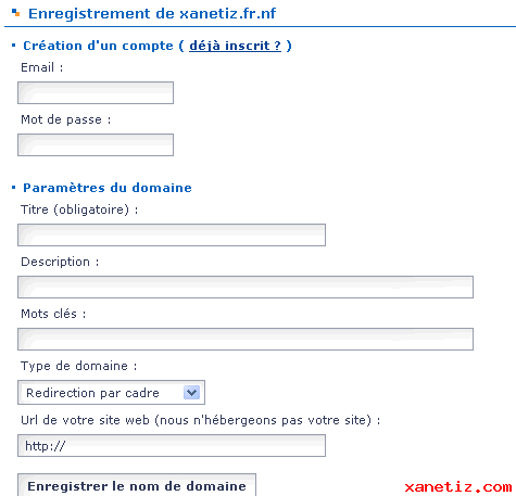 Obtenir un nom de domaine gratuitement