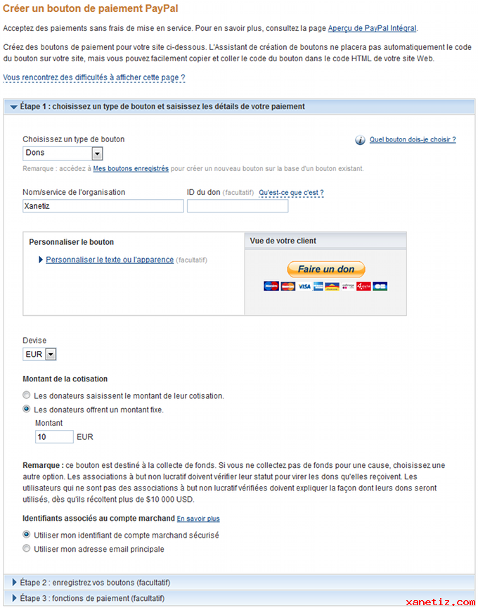 Recevoir des dons sur son blog avec Paypal