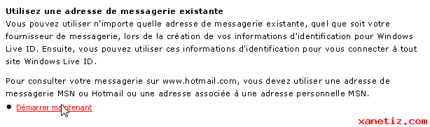 Rendre une adresse compatible MSN / WLM