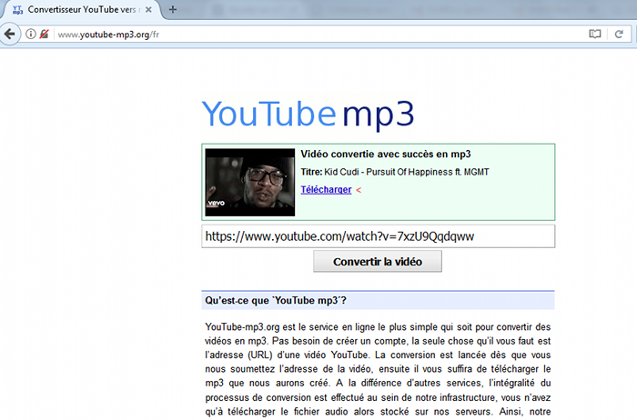 Télécharger des MP3 depuis Youtube