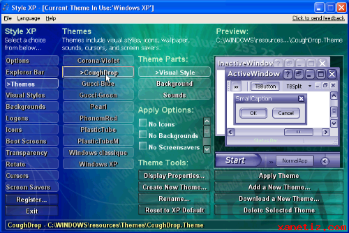 Installer un thème pour Windows XP