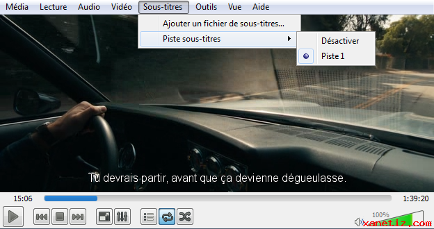 Voir un film avec des sous-titres avec VLC
